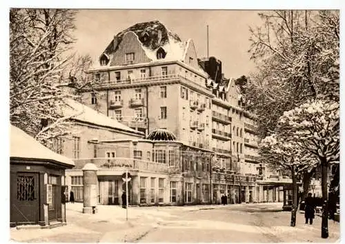 Ansichtskarte, Bad Elster, Sanatorium "Karl-Marx-Hof", Winteransicht, 1970