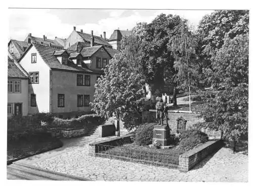 Ansichtskarte, Eisenach, Bachdenkmal am Frauenplan, 1967