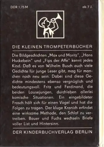 Busch, Wilhelm; Es saß ein Fuchs im Walde tief, Trompeterbuch 132, 1978