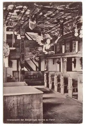 AK, Ferch Kr. Potsdam, Innenansicht der Kirche, um 1925