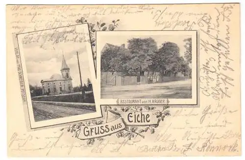 AK, Potsdam - Eiche, zwei Abb., gestaltet, Lichtdruck, 1902