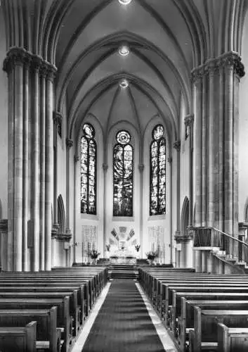 Ansichtskarte, Berlin Wilmersdorf, Kath. Kirche St. Ludwig, Innenansicht, um 1961