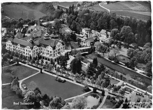 Ansichtskarte, Bad Salzschlirf, Luftbildansicht, 1957