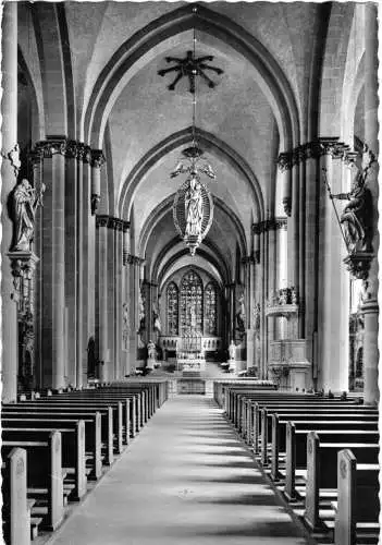 AK, Paderborn, Hoher Dom, Mittelschiff, 1966