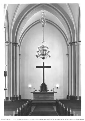 Ansichtskarte, Zellerfeld Oberharz, St. Salvatoris-Kirche, Innenansicht, um 1956