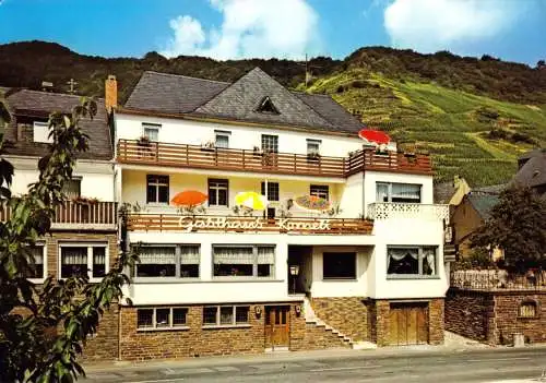 AK, St. Aldegrund Mosel, Gasthaus Korneli, Straßenansicht, um 1980