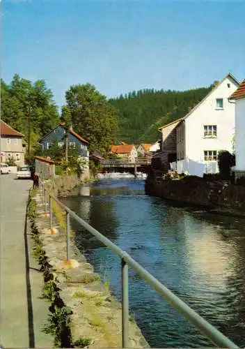 Ansichtskarte, Steinwiesen im Frankenwald, Partie am Wasser, um 1980