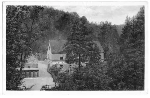 Ansichtskarte, Zeitzgrund bei Hermsdorf, Gasthaus Ziegenmühle 1953