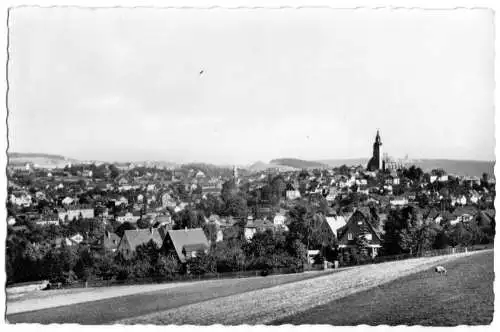 AK, Schneeberg Erzgeb., Gesamtansicht, 1957