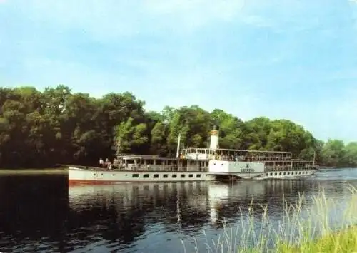 Ansichtskarte, Dresden, Weiße Flotte, Personendampfer "Leipzig"