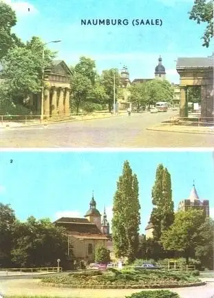 Ansichtskarte, Naumburg Saale, 2 Abb., u.a. Am Stephansplatz, 1971