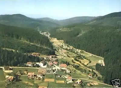 AK, Hundsbach Schwarzw., Luftbildansicht, 1966