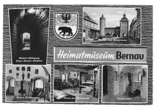 Ansichtskarte, Bernau bei Berlin, Heimatmuseumm, sechs Abb., gestaltet, 1966