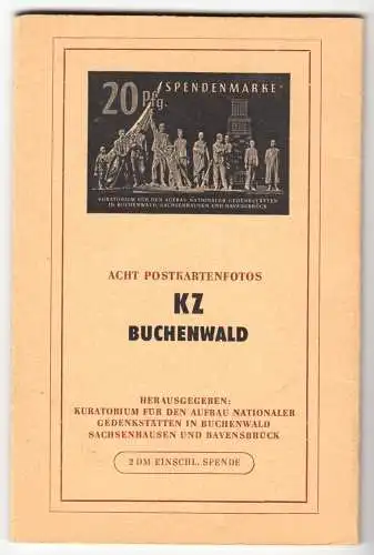 AK - Mappe mit acht Ansichtskarten, Weimar, KZ Buchenwald, 1955