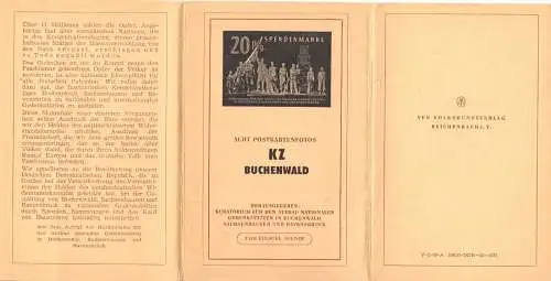 AK - Mappe mit acht Ansichtskarten, Weimar, KZ Buchenwald, 1955