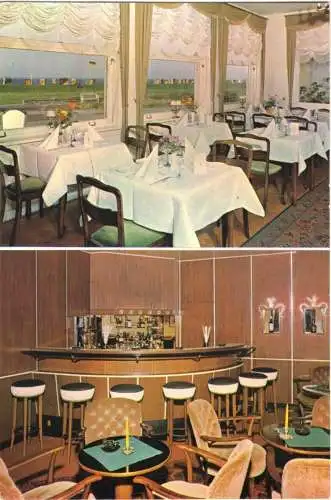 Ansichtskarte, Nordseebad Norderney, Strandhotel Germania, zwei Abb., um 1976