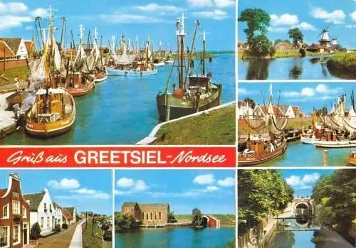 Ansichtskarte, Greetsiel Nordsee, sechs Abb., um 1984