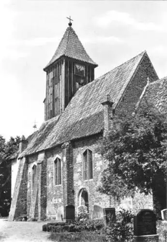 Ansichtskarte, Middelhagen Rügen, Dorfkirche, 1980