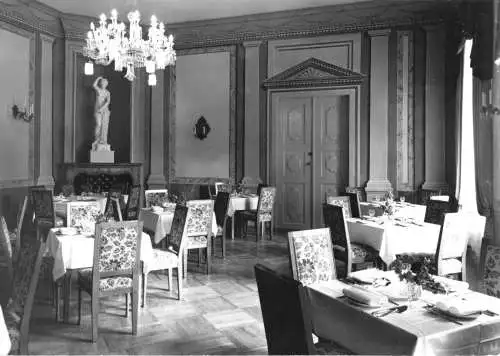 Ansichtskarte, Rammenau, Barockschloß, Gastraum, 1972