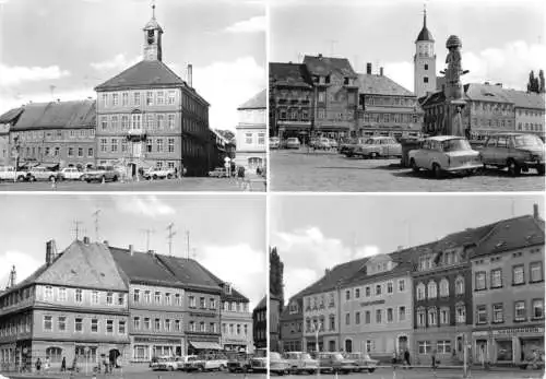 Ansichtskarte, Bischofswerda, Markt, vier Abb., 1981