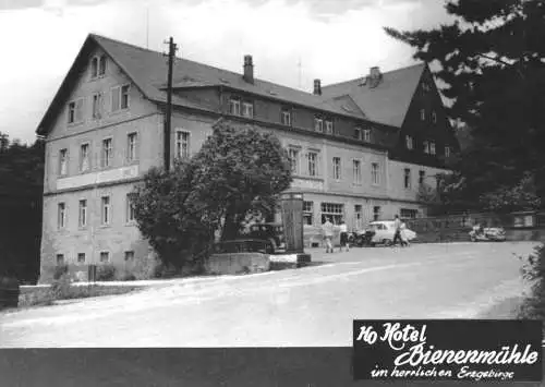 Ansichtskarte, Rechenberg-Bienenmühle Erzgeb., HO-Hotel Bienenmühle, 1963