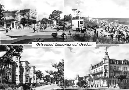 Ansichtskarte, Ostseebad Zinnowitz auf Usedom, vier Abb., 1972