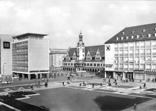 Ansichtskarte, Leipzig, Blick zum Alten Rathaus, 1978