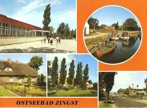 AK, Ostseebad Zingst, fünf Abb. u.a. Störtebecker, 1988