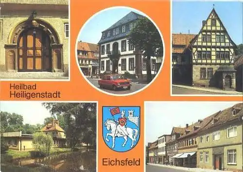 AK, Heilbad Heiligenstadt, 5 Abb., u.a. Alte Sparkasse