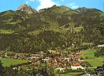 Ansichtskarte, Bayrischzell, Gesamtansicht mit Wendelstein, 1980