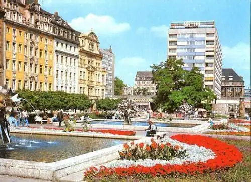 Ansichtskarte, Leipzig, Sachsenplatz, 1986