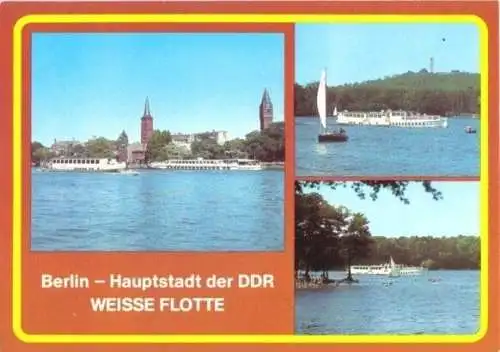 Ansichtskarte, Berlin Köpenick, Weisse Flotte, 3 Abb., 1983, V2