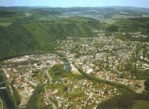 Ansichtskarte, Werdohl, Sauerland, Gesamtansicht, Luftbild, 1983