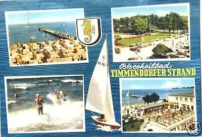 Ansichtskarte, Timmemdorfer Strand, vier Abb., 1963