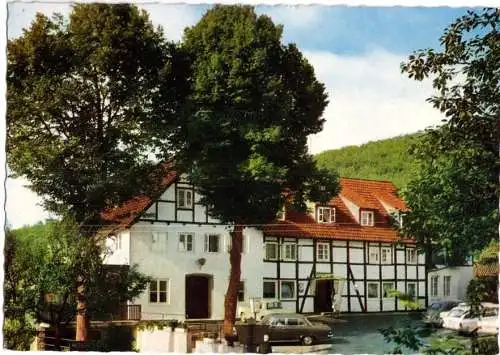 Ansichtskarte, Glashütte bei Schieder Lippe, Kneipp Kurhotel "Zur Herlingsburg", um 1970