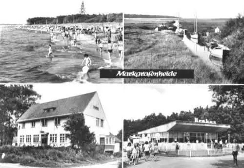 Ansichtskarte, Rostock Markgrafenheide, vier Abb., 1976