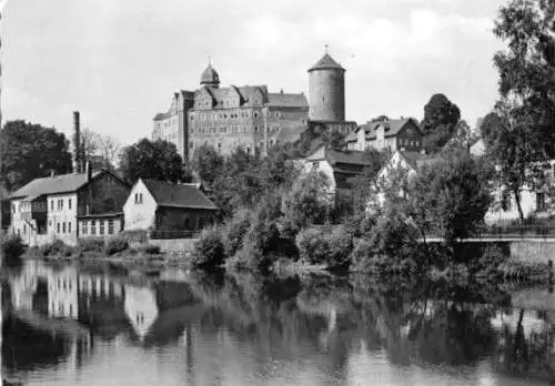 AK, Zschopau Sachs., Blick auf Schloß Wildeck, 1961