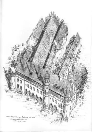 AK, Magdeburg, Das Magdeburger Rathaus vor 1631, 1981