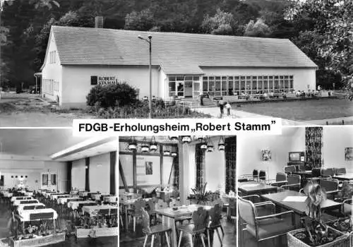 Ansichtskarte, Biberau Thür., OT Biberschlag, FDGB-Erholungsheim "Robert Stamm", vier Abb.