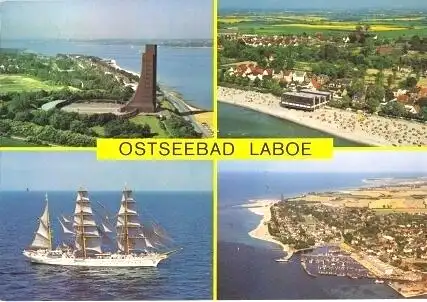 AK, Ostseebad Laboe, vier Luftbildabb., 2000