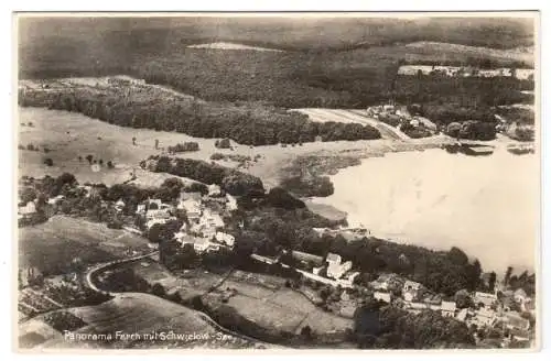 AK, Ferch bei Potsdam, Luftbild der Ortslage mit Schwielowsee, um 1930