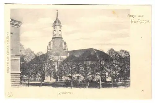 AK, Neuruppin, Blick zur Pfarrkirche, um 1900