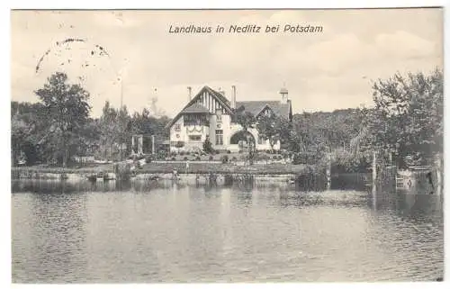 Ansichtskarte, Potsdam Nedlitz, Landhaus am See, 1914