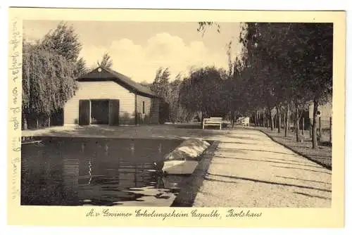 AK, Caputh bei Potsdam, A. v. Gwinner Erhohlungsheim, Bootshaus, 1930