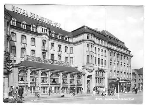 AK, Erfurt, Hotel Erfurter Hof, belebt, 1971