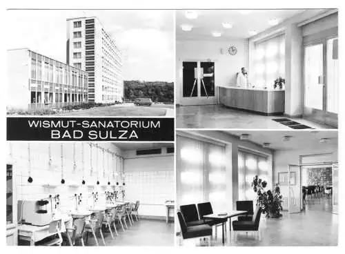 AK, Bad Sulza, Wismut-Sanatorium, vier Abb., 1973