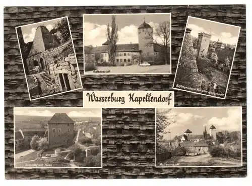 AK, Kapellendorf Kr. Weimar, Wasserburg Kapellendorf, fünf Abb., gestaltet, 1965