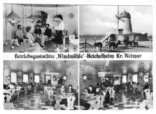 AK, Heichelheim Kr. Weimar, Betriebsgaststätte "Windmühle", vier Abb., 1984