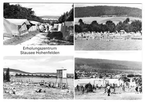 AK, Hohenfelden Kr. Weimar, Erholungszentrum Stausee Hohenfelden, 4 Abb., 1982