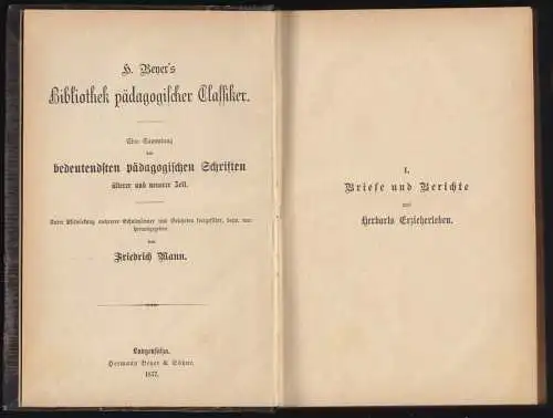 H. Beyer's Bibliothek pädagogischer Klassiker, J. F. Herbart, Langensalza 1877